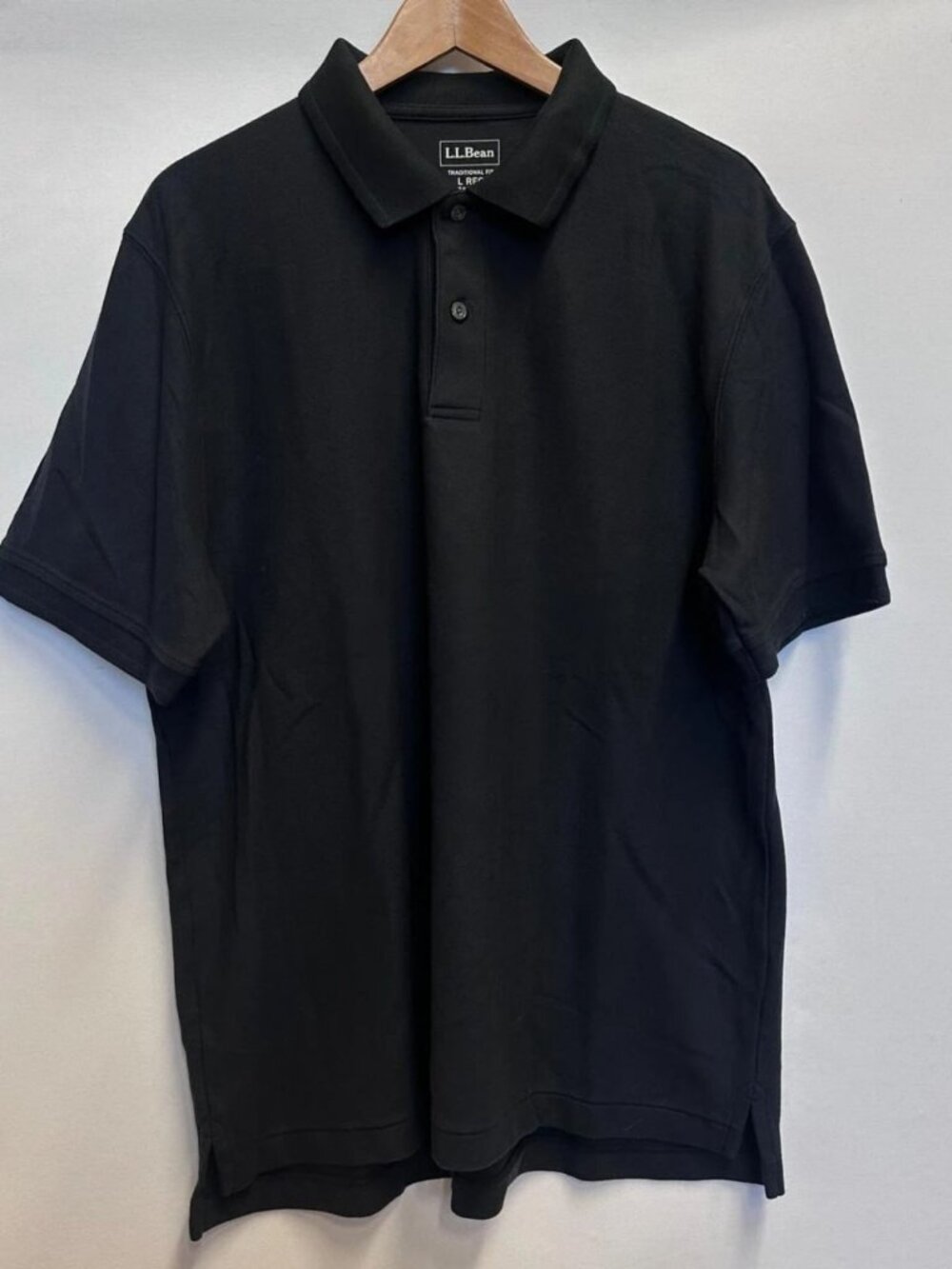 Black Traditional Fit Polo Shirt Size L